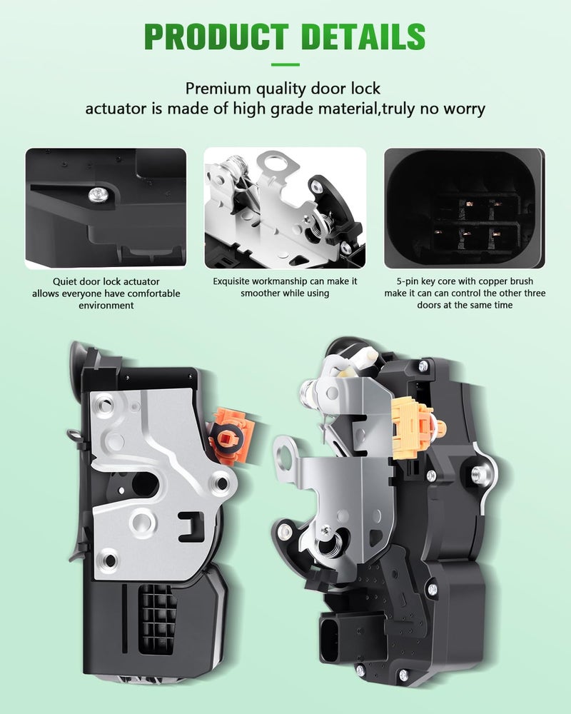 SCITOO Power Door Lock Actuators Rear Left Door Latch Replacement Fits for 2008-2012 for Malibu 2008-2009 For Saturn Aura - Image 4